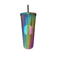Starbucks Satrbucks Limited Edition Studded Oil slick Rainbow Iridescent Tumbler Fall 2023