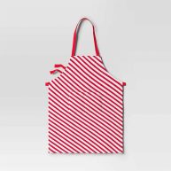 Wondershop Adult Christmas Striped Cooking Apron Red