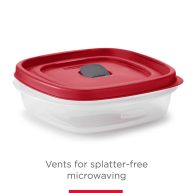 Rubbermaid Easy Find Vented Lids Food Storage Set of 8 Plastic Meal Prep Containers