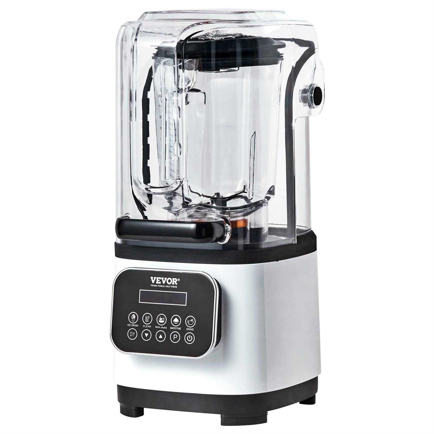 VEVOR Professional Blender with Shield Commercial Countertop Blenders 68 oz Jar Blender Combo