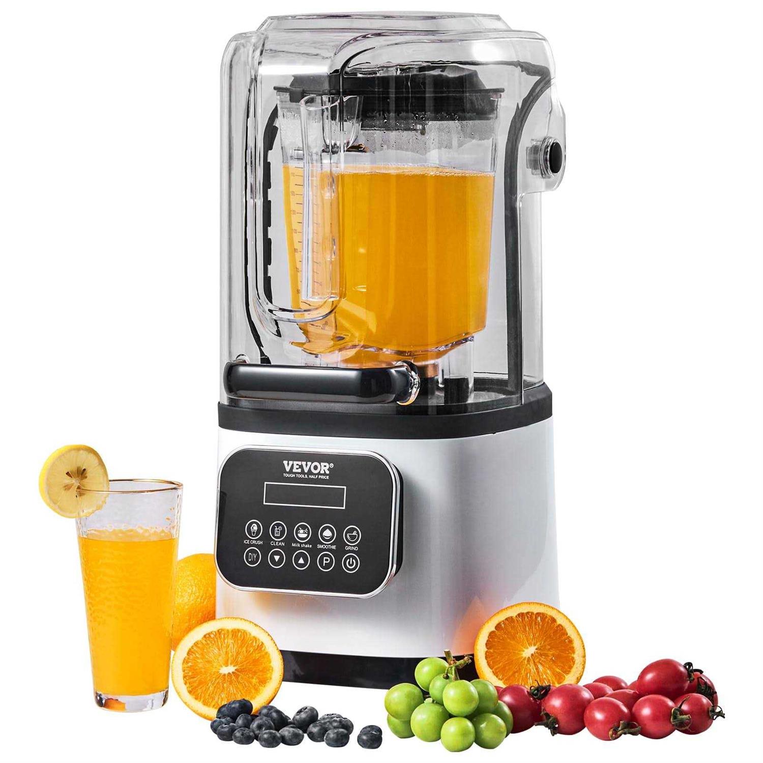 VEVOR Professional Blender with Shield Commercial Countertop Blenders 68 oz Jar Blender Combo - Image 3