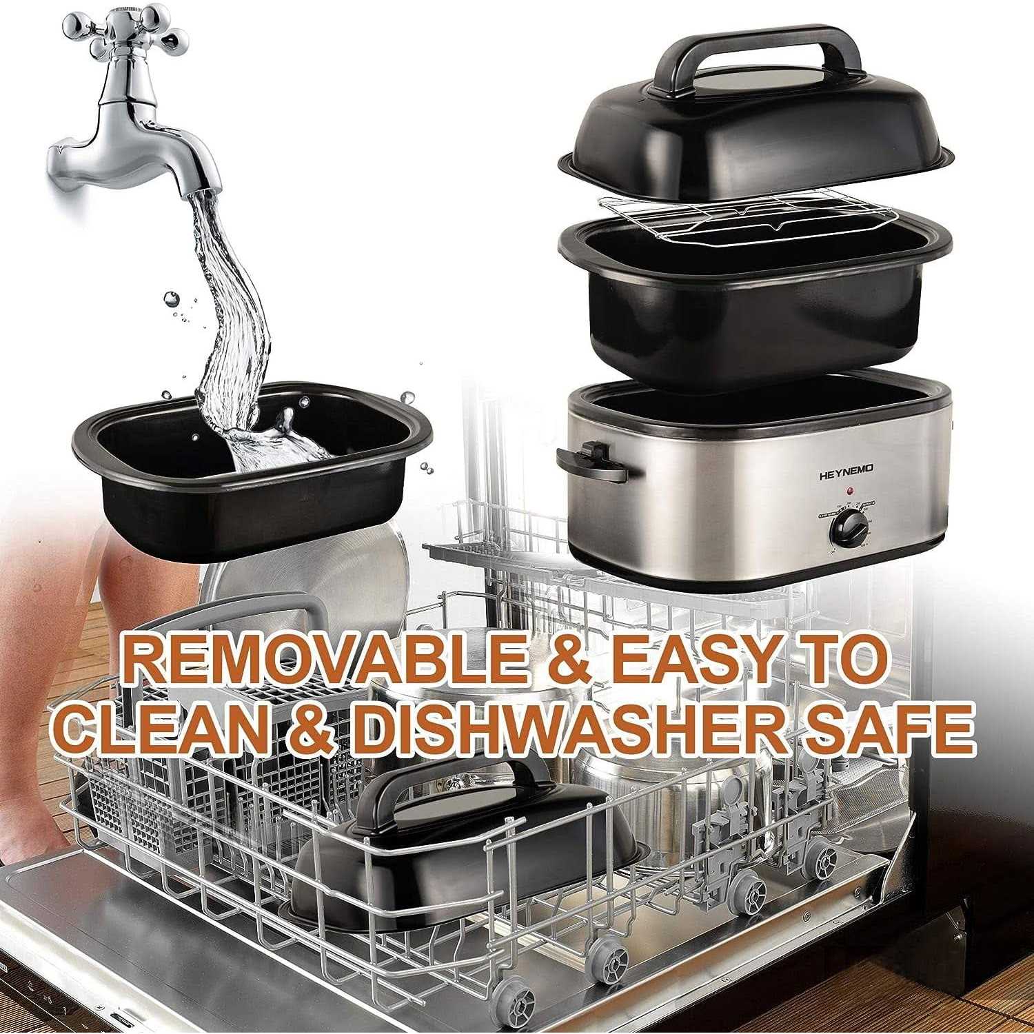 Superjoe YD002SL-24-SJ Turkey Roaster 24 Quart Electric Roaster Oven - Image 3