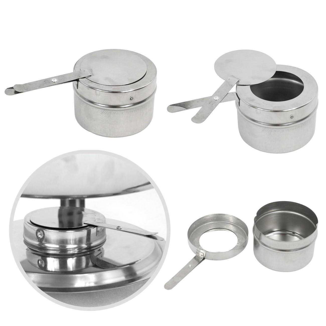 SUPER DEAL Upgraded 5 Qt Full Size Stainless Steel Chafing Dish Round Chafer Buffet Catering Warmer Set w/Food and Water Pan - Image 5