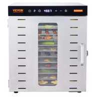 VEVOR Food Dehydrator Machine 10 Stainless Steel Trays 1000W Electric Food Dryer with Digital Adjustable Timer & Temperature for Jerky