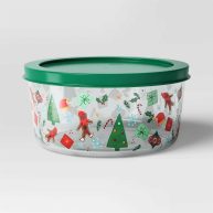 Wondershop Christmas Glass Food Storage Container Green