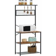 Soges Kitchen Bakers Racks Kitchen Baker Storage Shelf Rack 3-Tier for Kitchen Standing Racks