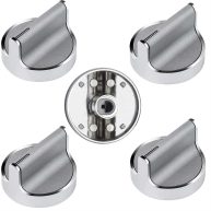 TOMOON W10594481 Stainless Steel Cooker Stove Control knob 5pcs for Whirlpool Gas Cooktop Range/Oven WCG97US0DS00 WCG97US6DS00,Replaces WPW10594481