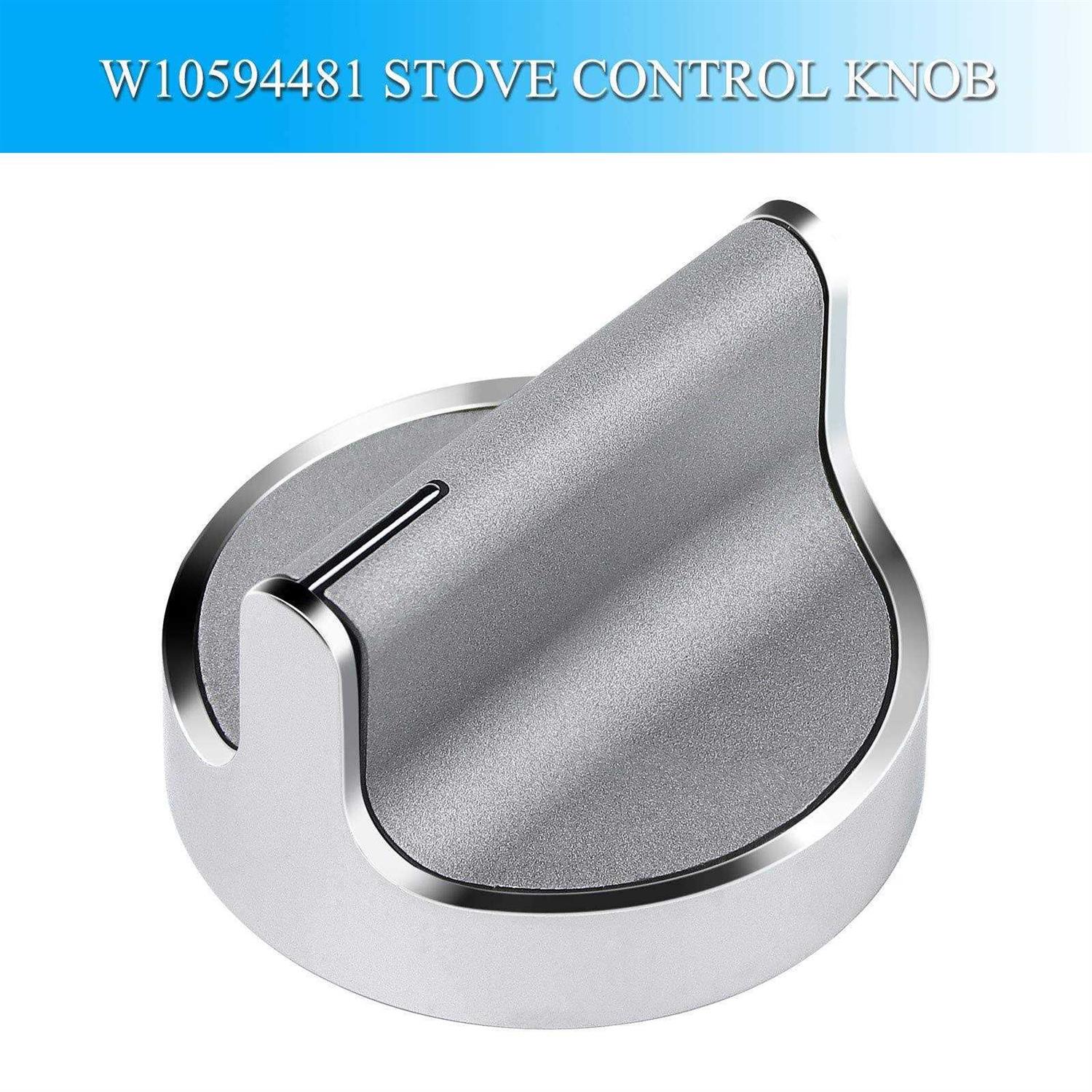 TOMOON W10594481 Stainless Steel Cooker Stove Control knob 5pcs for Whirlpool Gas Cooktop Range/Oven WCG97US0DS00 WCG97US6DS00,Replaces WPW10594481 - Image 5