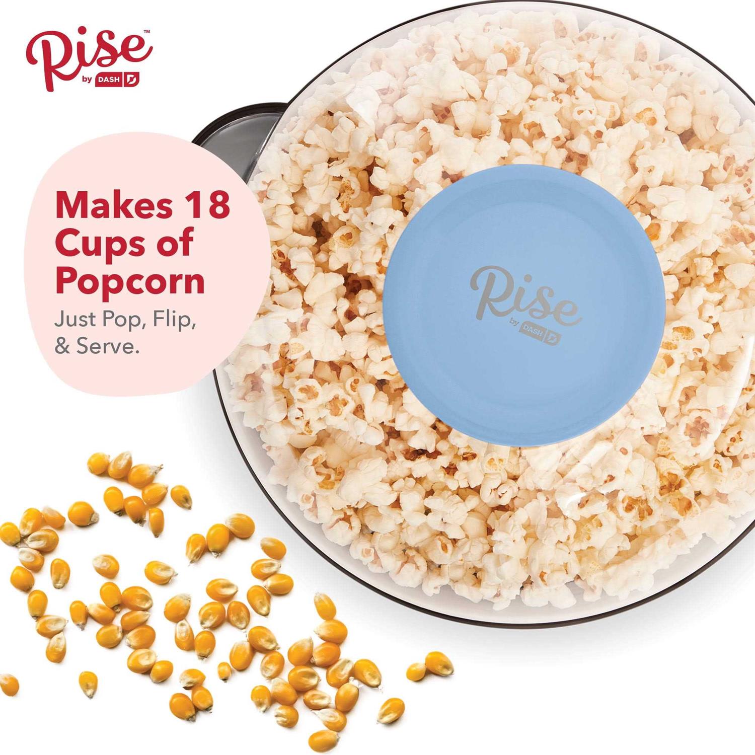 Rise by Dash 4.5 qt. Sky Blue Stirring Popcorn Popper RSP450GBSK04 - Image 2
