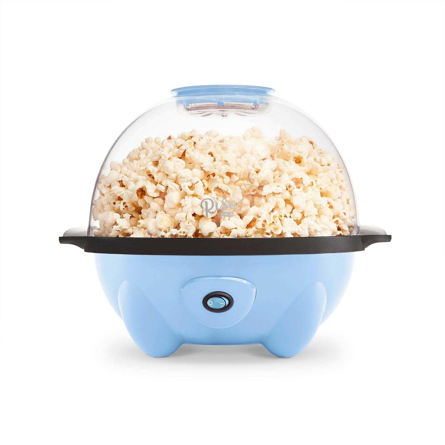 Rise by Dash 4.5 qt. Sky Blue Stirring Popcorn Popper RSP450GBSK04 - Image 3