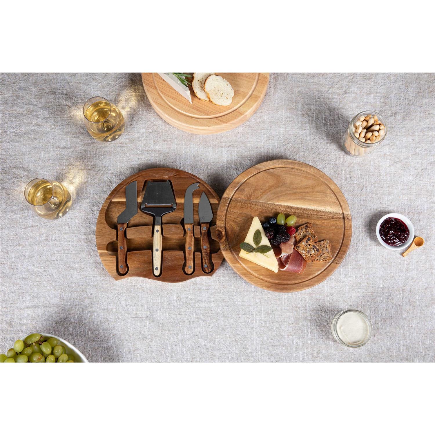 Toscana Monogram Acacia Circo Cheese Cutting Board & Tools Set - Image 4