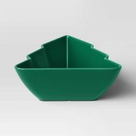 Wondershop 8oz Christmas Plastic Figural Tree Dip Bowl Green