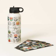 Wondery Fifty States Bucket List Travel Water Bottle