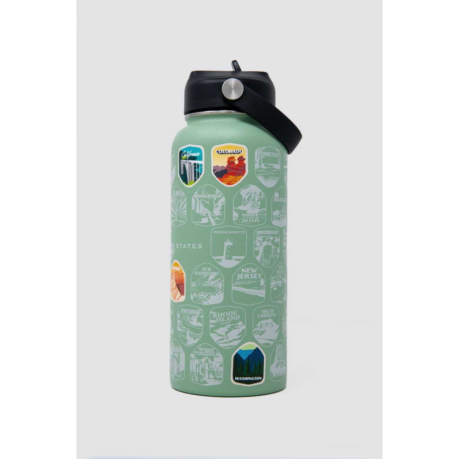 Wondery Fifty States Bucket List Travel Water Bottle - Image 3