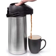 Simpli-magic Airpot Coffee Dispenser with Easy Push Button Stainless Steel