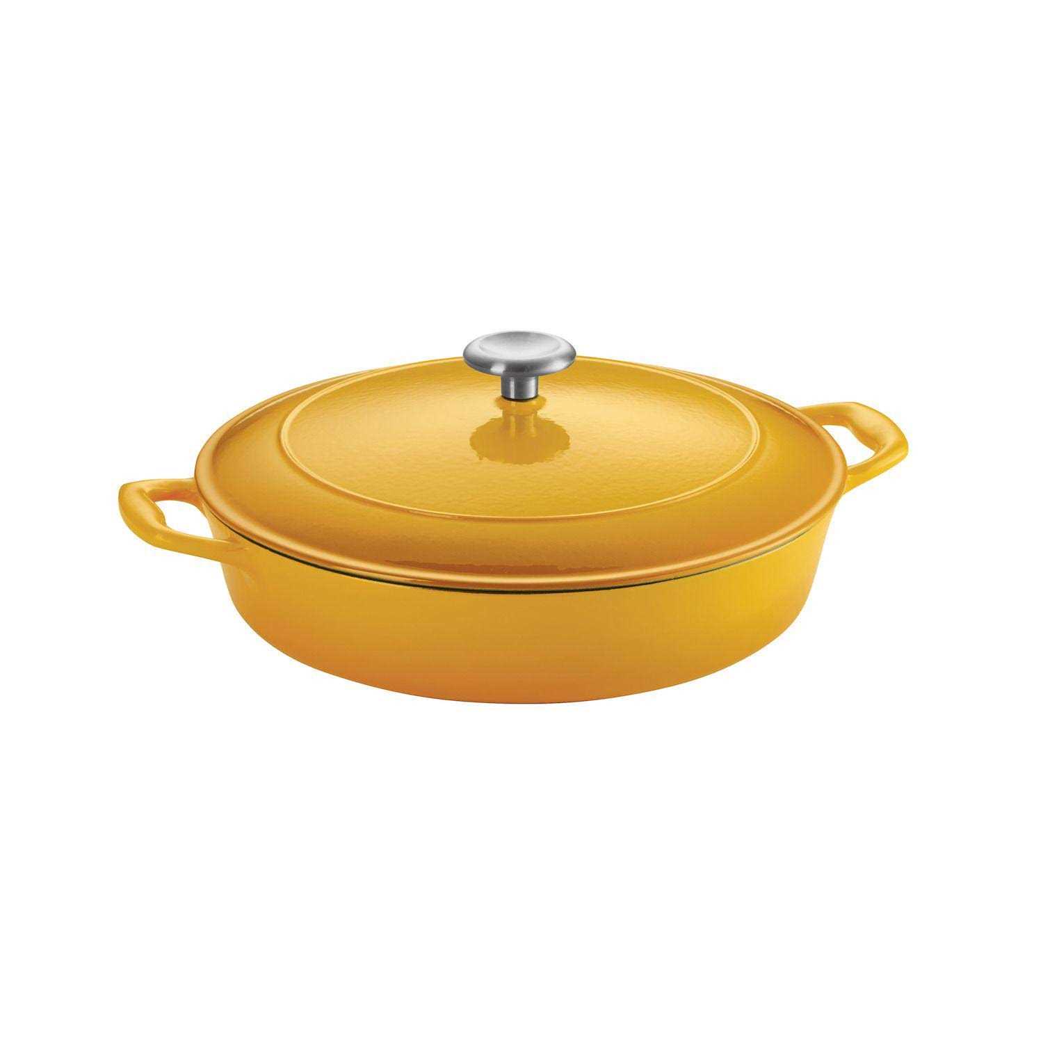 Tramontina Gourmet 4-qt. Enameled Cast Iron Covered Braiser - Image 3