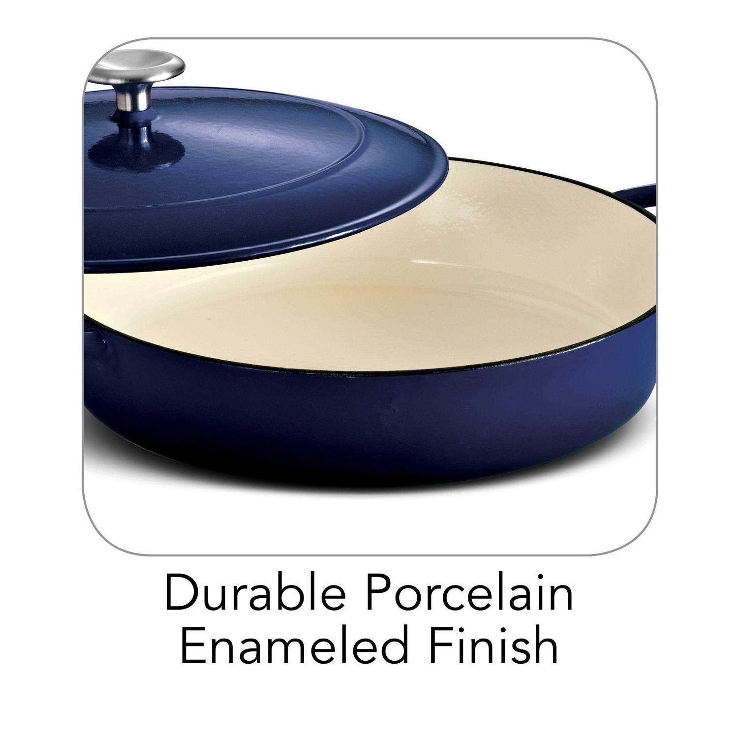 Tramontina Gourmet 4-qt. Enameled Cast Iron Covered Braiser - Image 5