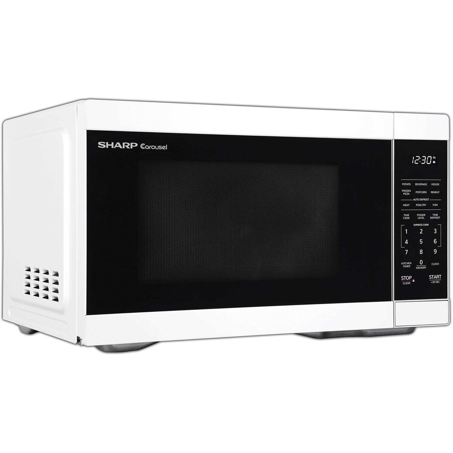 Sharp 1.1 cu. ft. White Countertop Microwave Oven - Image 3