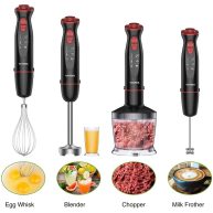Vavsea HB-2076 mmersion Hand Blender 12-Speed Multi-Function Handheld Stick Blender with Stainless Steel Blades