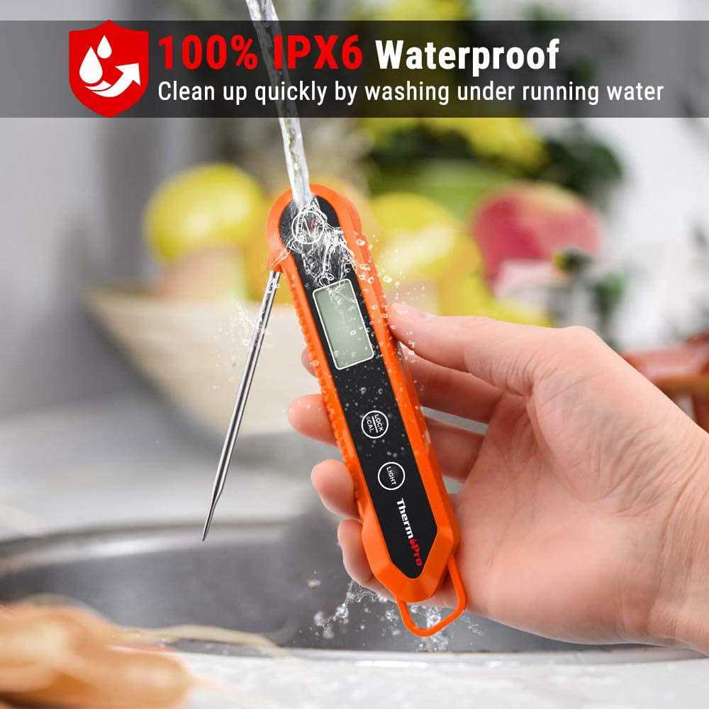ThermoPro Digital Instant Read Meat Thermometer for Grilling Waterproof Kitchen Food LCD Thermometer with Calibration & Backlight Smoker Oil Fry - Image 5