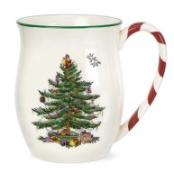 Spode Christmas Tree Mug with Peppermint Handles