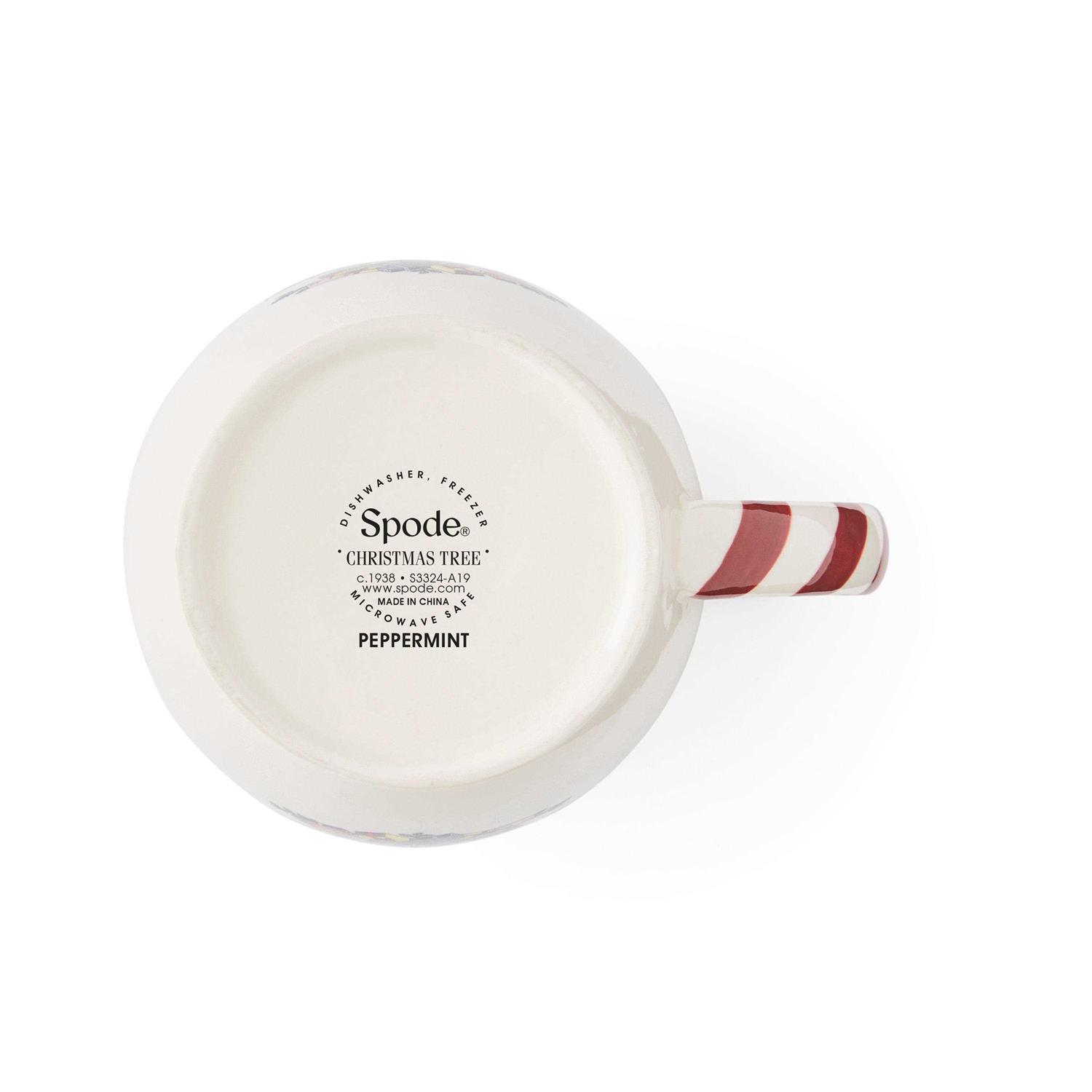 Spode Christmas Tree Mug with Peppermint Handles - Image 4