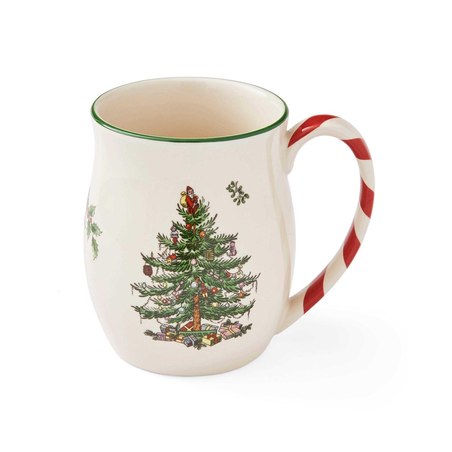 Spode Christmas Tree Mug with Peppermint Handles - Image 5