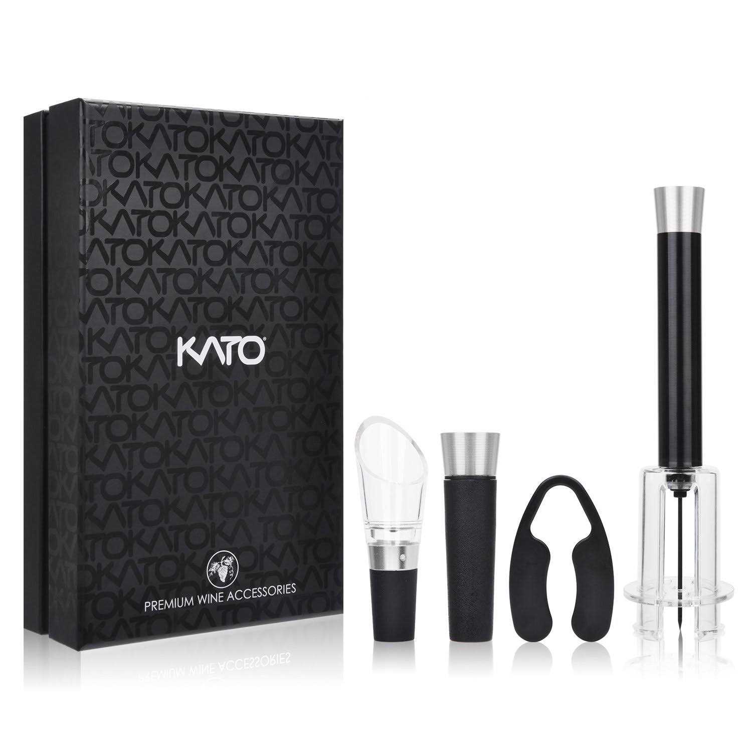 Tirrinia Wine Air Pressure Pump Opener Set, Needle Wine Bottle Cork Remover Accessory Tool Kit with Wine Aerator Pourer,Foil Cutter and Vacuum Stopper