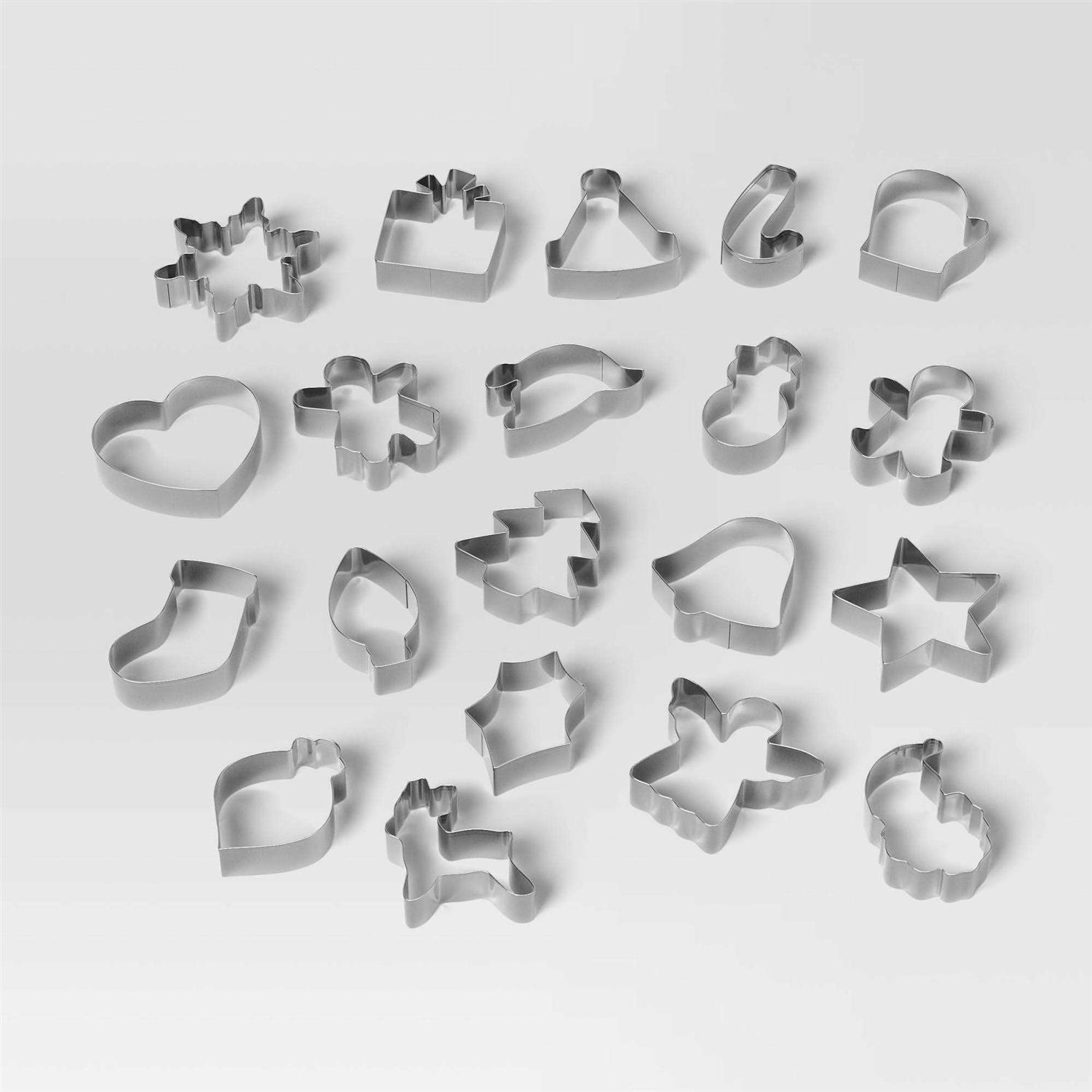 Wondershop 20pc Holiday Cookie Cutter set Silver