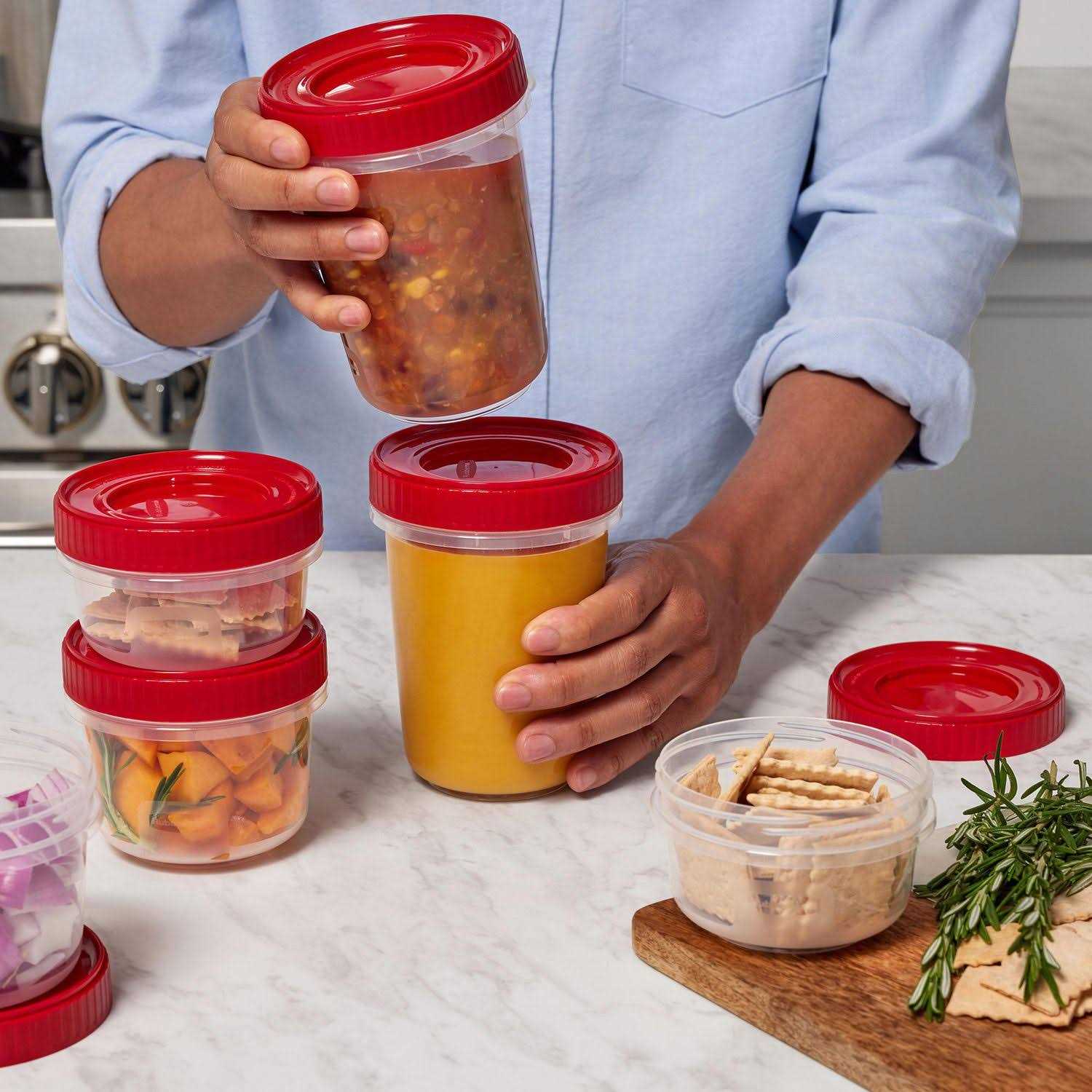 Rubbermaid TakeAlongs Twist & Seal 1.6-Cup Food Storage Containers - Image 3