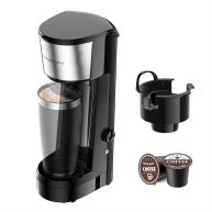 Vimukun Single Serve Coffee Maker Compatible with Single Cup Capsule and Ground Coffee