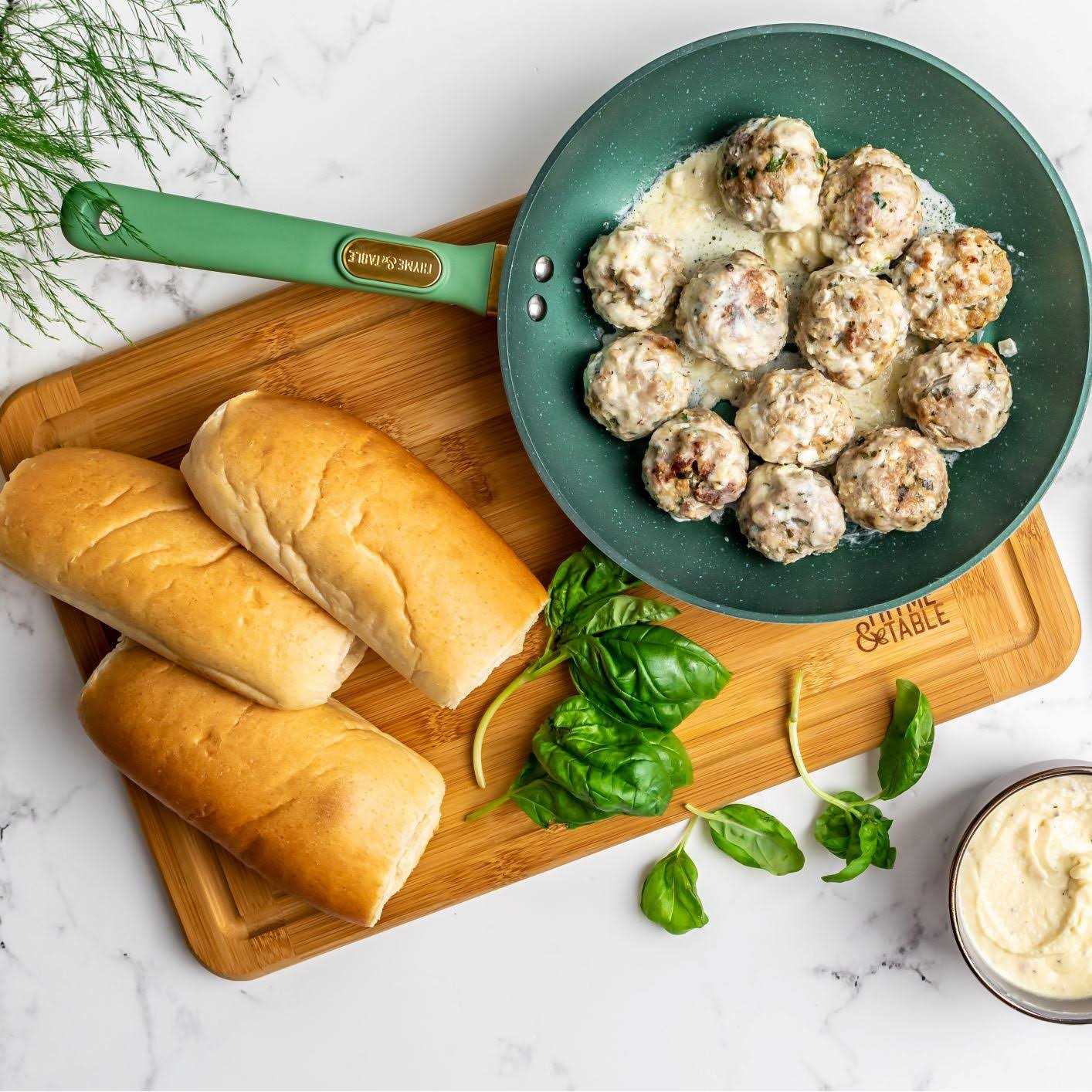 Thyme Table Non-Stick 12-Piece Cookware Set - Image 4