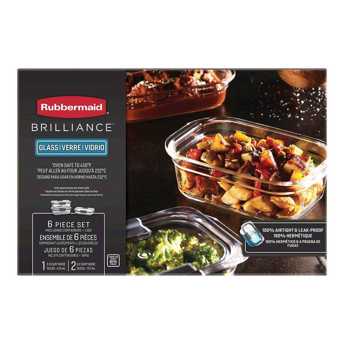 Rubbermaid Brilliance Containers & Lids