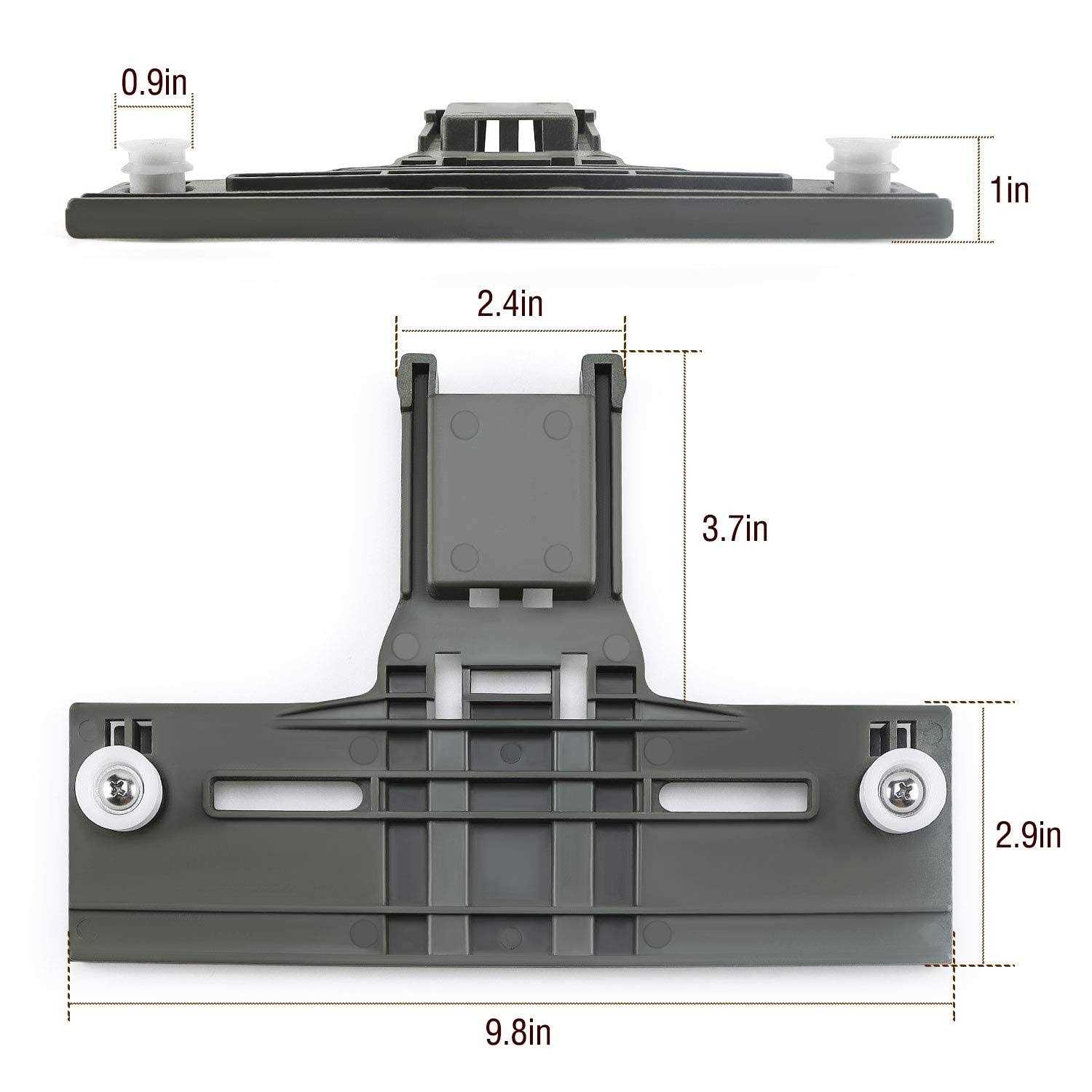 W10350376 Dishwasher Top Rack Adjuster Parts by Romalon Replacement for Whirl-pool Heavy Duty Wheels Upgraded Metal Screw Replaces W10712394 - Image 2