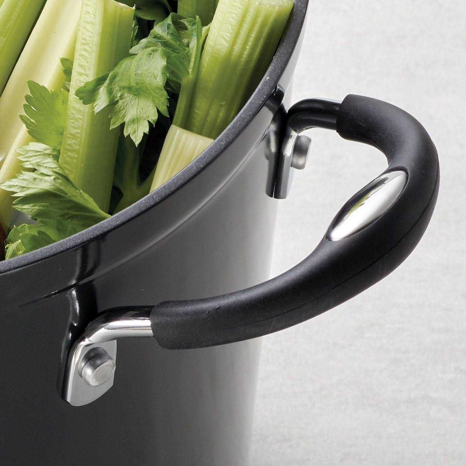 Tramontina 8 Qt Style Gray Non Stick Covered Stock Pot - Image 2