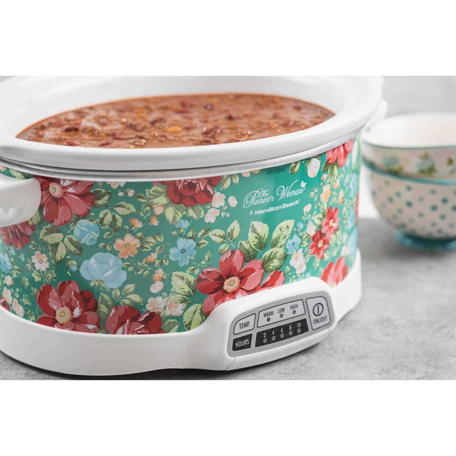 The Pioneer Woman 7 Quart Programmable Slow Cooker Vintage Floral 33479 - Image 3