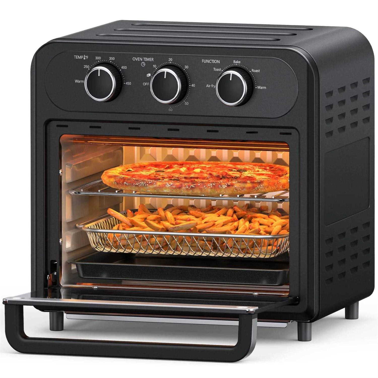 Taotronics Air Fryer 1700w 14.8 Quart 9 in 1 Air Fryer Oven Oil-less Cooker with Rotisserie Shaft