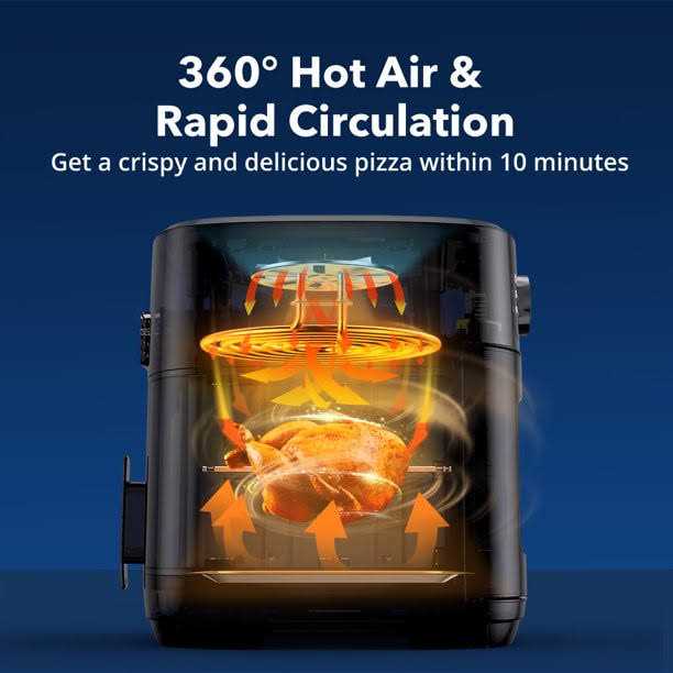 Taotronics Air Fryer 1700w 14.8 Quart 9 in 1 Air Fryer Oven Oil-less Cooker with Rotisserie Shaft - Image 4