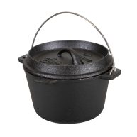 Stansport 1 QT Pre-Seasoned Cast Iron Dutch Oven Flat Bottom