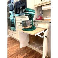 Wood Technology Kitchen Appliance Lift White with Self-locking Sprin