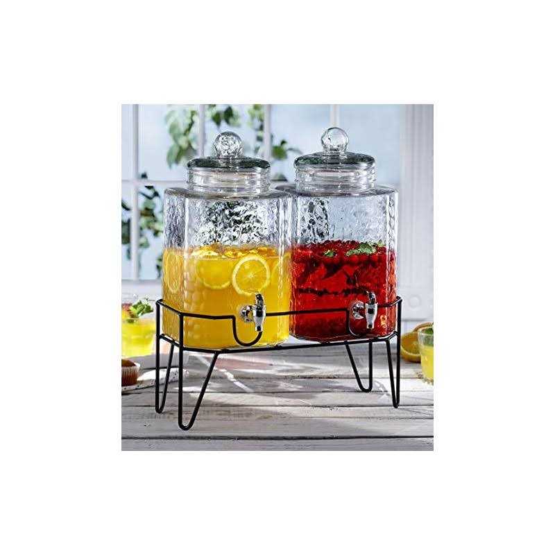 Style Setter Hamburg Glass Beverage Dispensers with Stand - Image 3