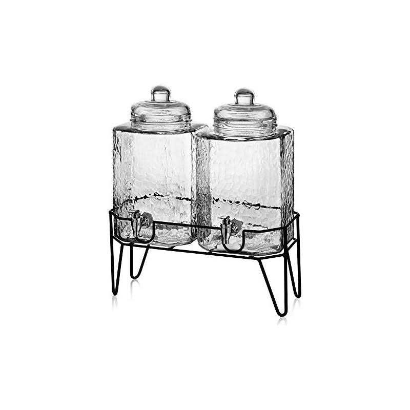 Style Setter Hamburg Glass Beverage Dispensers with Stand - Image 4