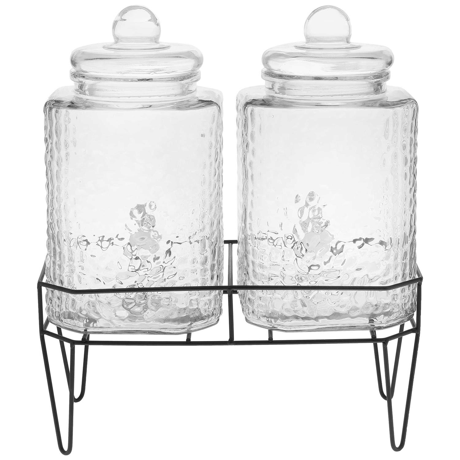 Style Setter Hamburg Glass Beverage Dispensers with Stand - Image 2
