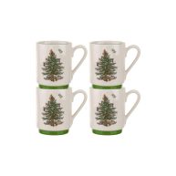 Spode Christmas Tree Set of 4 Stacking Mugs