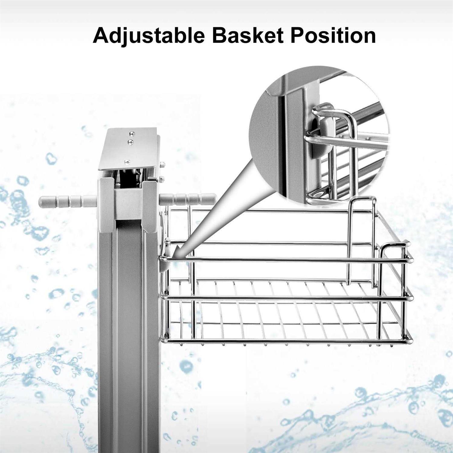 VEVOR Pull Out Blind Corner Cabinet 15.7 Inch Opening Chrome Soft Close Blind Corner with Four Shelf - Image 5