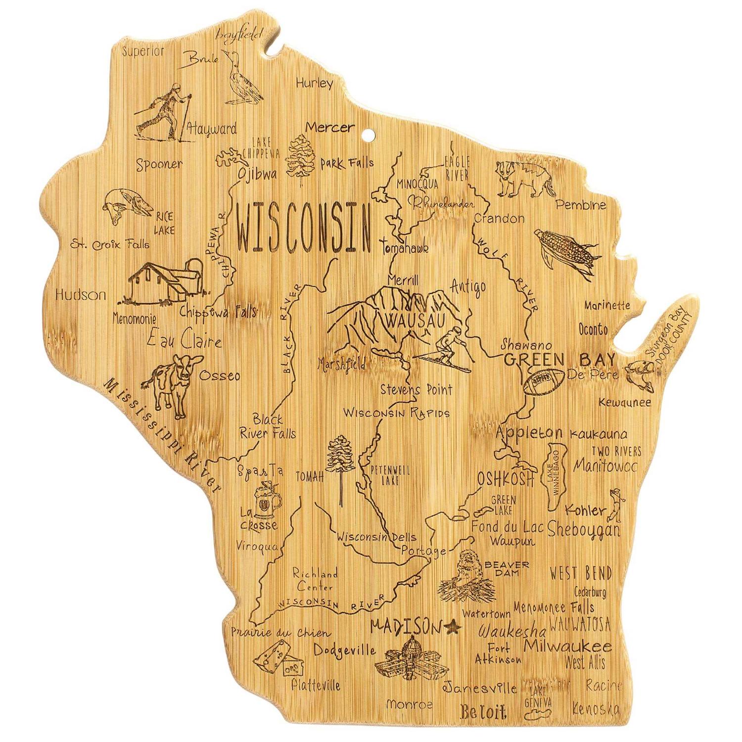Totally Bamboo Michigan State Destination Serving and Cutting Board - Image 4