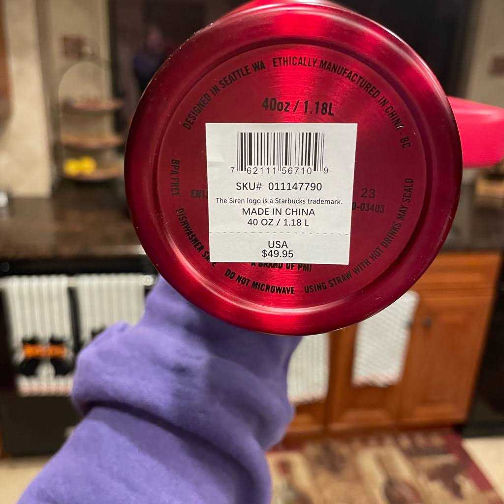 Stanley Dining Starbucks Stanley Holiday Quencher Limited Edition Tumbler 2023 - Image 2