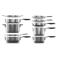Select by Calphalon Space-Saving 10-Piece Stainless Steel Cookware Set