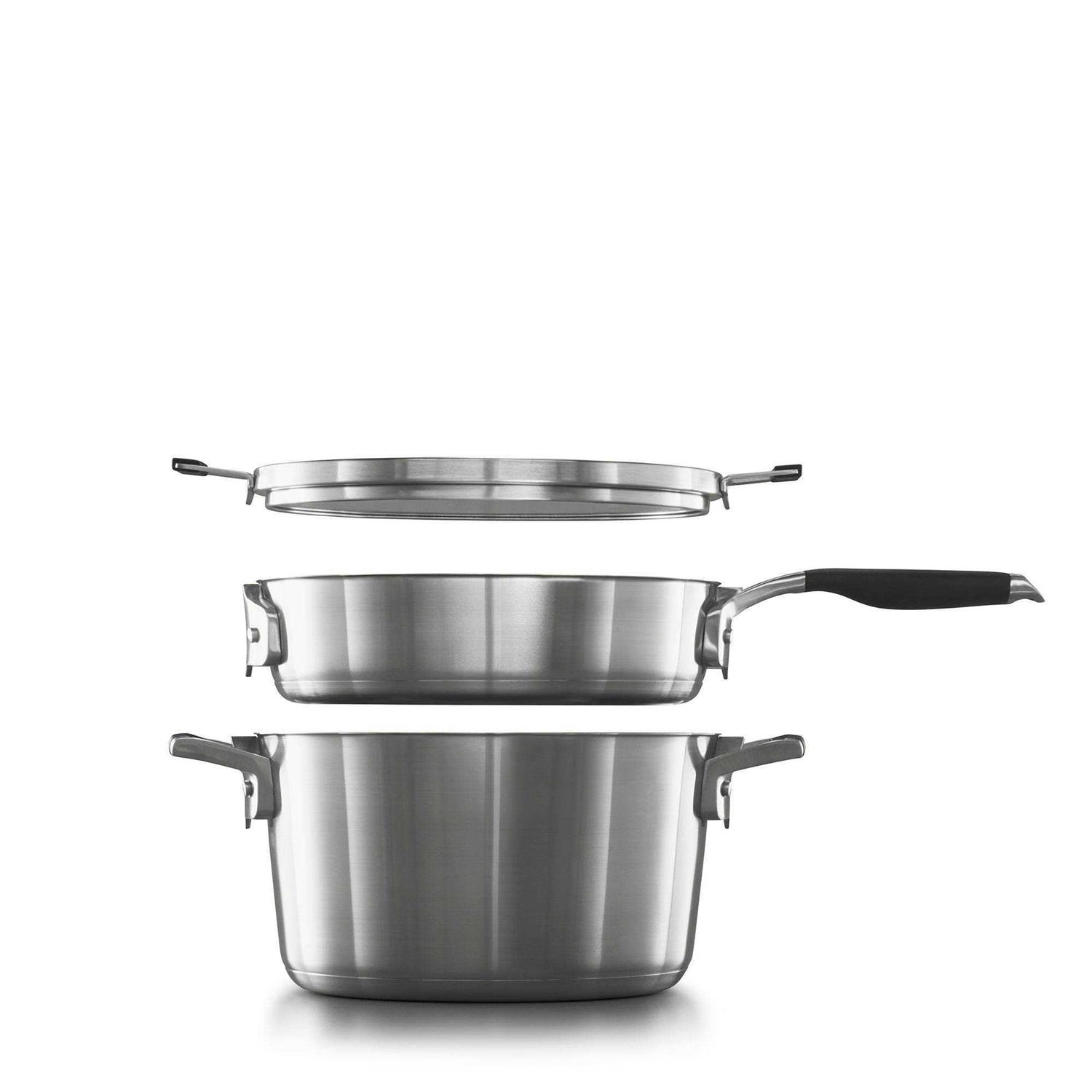 Select by Calphalon Space-Saving 10-Piece Stainless Steel Cookware Set - Image 5