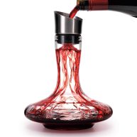 S JUSTSTART Wine Decanter Built-in Aerator Pourer Wine Carafe Red Wine Decanter,100% Lead-free Crystal Glass